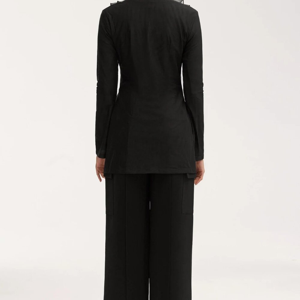 new veiled collection mesh ruffle top - Picture 3 of 3